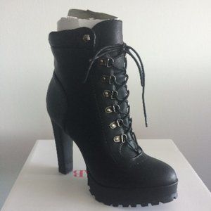 Just Fab Boots, Black, Womens 9